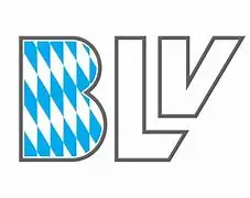 Logo mit den Buchstaben "BLV". Der Buchstabe "B" ist gefüllt mit einem weiß-blauen Rautenmuster.